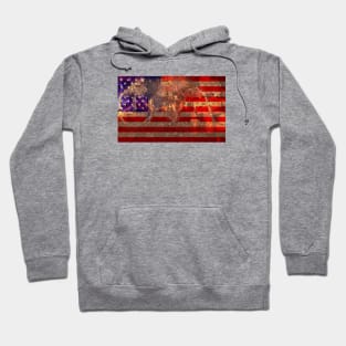 U.S.A. Rustic Flag Hoodie